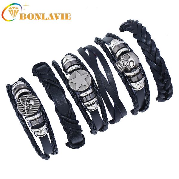 bonlavie vintage braided leather suit 6pcs bracelet jewelry diy leather bracelet men jewerly, Golden;silver
bonlavie vintage braided leather suit 6pcs bracelet jewelry diy leather bracelet men jewerly, Golden;silver