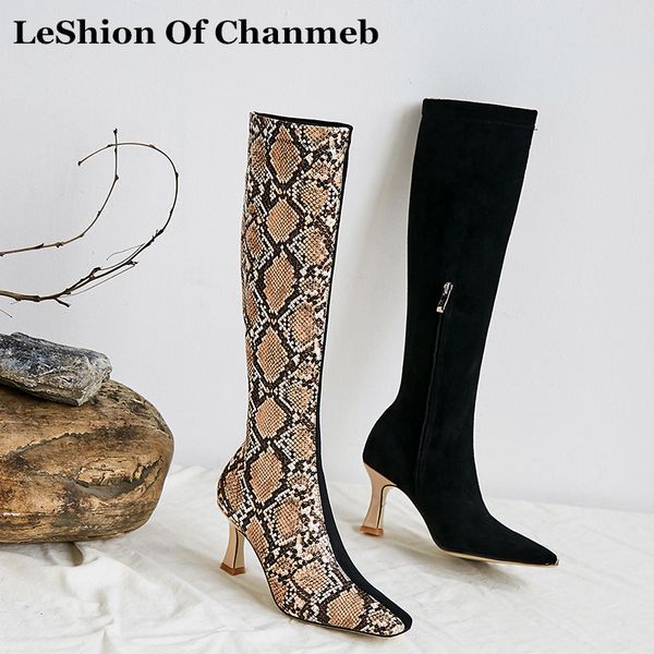2020 new fashion women ladies python printing knee high boots thin high heels square toe snake pattern zipper long boots size 42, Black
2020 new fashion women ladies python printing knee high boots thin high heels square toe snake pattern zipper long boots size 42, Black