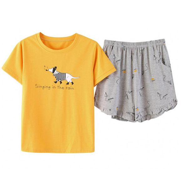 summer 2019 pajamas girls women dog print ruffles 2 pieces short sleeve elastic waist cotton lounge sleepwear pyjamas s85716, Black;red
summer 2019 pajamas girls women dog print ruffles 2 pieces short sleeve elastic waist cotton lounge sleepwear pyjamas s85716, Black;red
