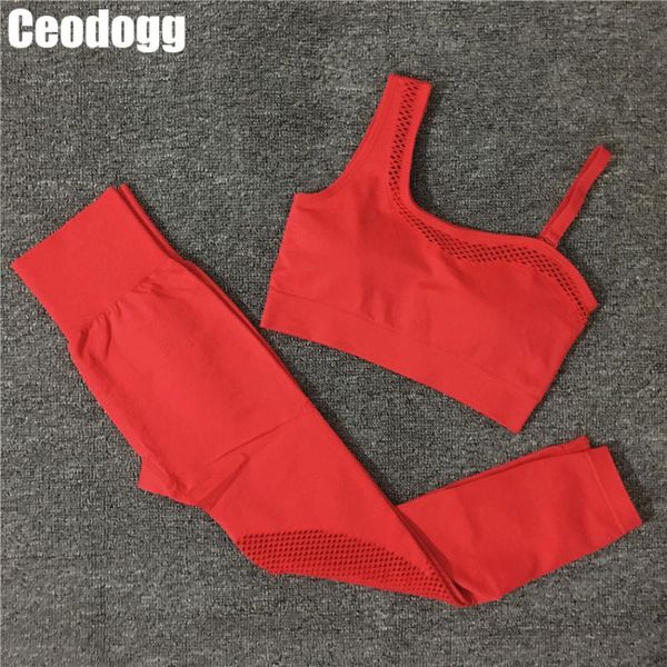 seamless yoga set women gym clothing sportswear hollow out yoga leggings pad one shoulder sports bra 2 pcs workout tracksuit, White;red
seamless yoga set women gym clothing sportswear hollow out yoga leggings pad one shoulder sports bra 2 pcs workout tracksuit, White;red