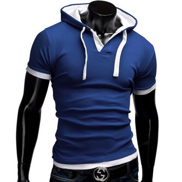Men 'S Polo 2018 Summer Mens Hooded Sling Short -Sleeved Tees Male Polo Shirt Slim Tops 4xl Dt88 
Men 'S Polo 2018 Summer Mens Hooded Sling Short -Sleeved Tees Male Polo Shirt Slim Tops 4xl Dt88