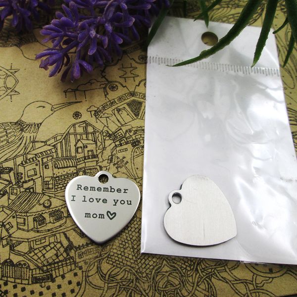 40pcs--"remember i love you mom"stainless steel charms more style for choosing diy charms pendants for necklace, Bronze;silver
40pcs--"remember i love you mom"stainless steel charms more style for choosing diy charms pendants for necklace, Bronze;silver