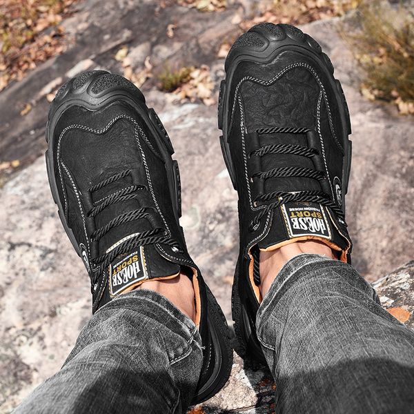 new arrival genuine leather men's hiking shoes soft rubber outdoor mountain trekking sneakers men breathable black ankle boots
new arrival genuine leather men's hiking shoes soft rubber outdoor mountain trekking sneakers men breathable black ankle boots