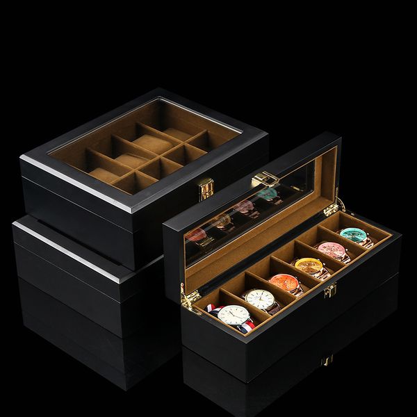 european style watch storage box wood black mechanical watch display box case with glass new women jewelry gift case holder, Black;blue
european style watch storage box wood black mechanical watch display box case with glass new women jewelry gift case holder, Black;blue
