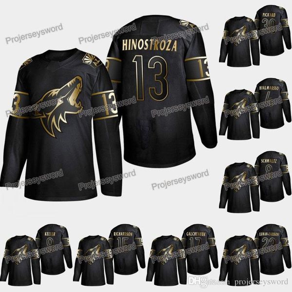 Arizona Coyotes Shane Doan 2019 Golden Edition Jersey Vinnie Hinostroza Nick Schmaltz Clayton Keller Alex Galchenyuk Derek Stepan Jerseys