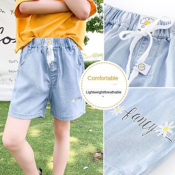 np8c0 girls 2020 shorts and shorts foreign style medium and large children's thin pants children's tencel denim summer all-match o, Blue
np8c0 girls 2020 shorts and shorts foreign style medium and large children's thin pants children's tencel denim summer all-match o, Blue