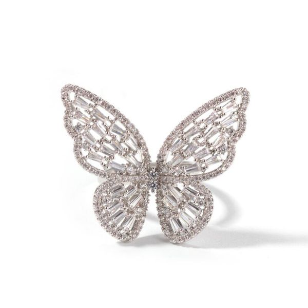 european and american hollow out micro zircon inlaid rose gold butterfly ring female fashion exaggeration color preserving electroplating ad, Silver
european and american hollow out micro zircon inlaid rose gold butterfly ring female fashion exaggeration color preserving electroplating ad, Silver