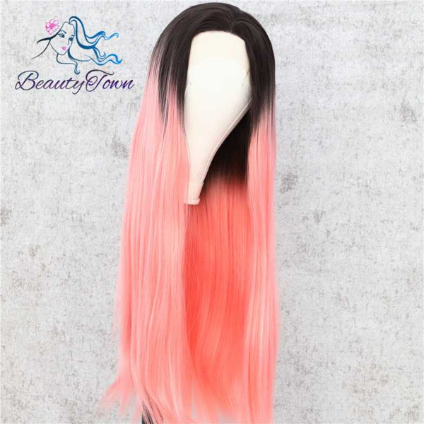 beautytown handtied silky ombre pink heat resistant straight cosplay celebrity girl wedding party synthetic lace front wig, Black
beautytown handtied silky ombre pink heat resistant straight cosplay celebrity girl wedding party synthetic lace front wig, Black