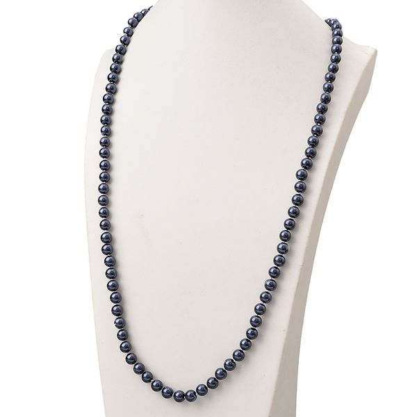 chains 8mm size for dark blue long pearls necklace elegant ladies statement women synthetic jewelry 36inch h854, Silver
chains 8mm size for dark blue long pearls necklace elegant ladies statement women synthetic jewelry 36inch h854, Silver