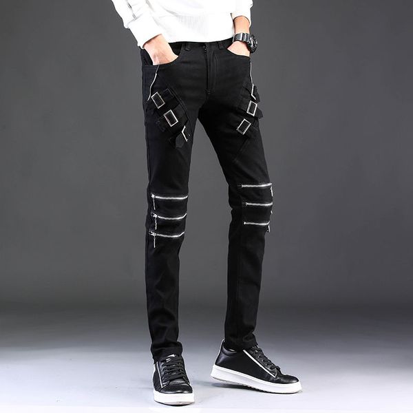 men's jeans idopy men hip hop multi zippers punk gothic party stage slim fit night club pants trousers for man, Blue
men's jeans idopy men hip hop multi zippers punk gothic party stage slim fit night club pants trousers for man, Blue
