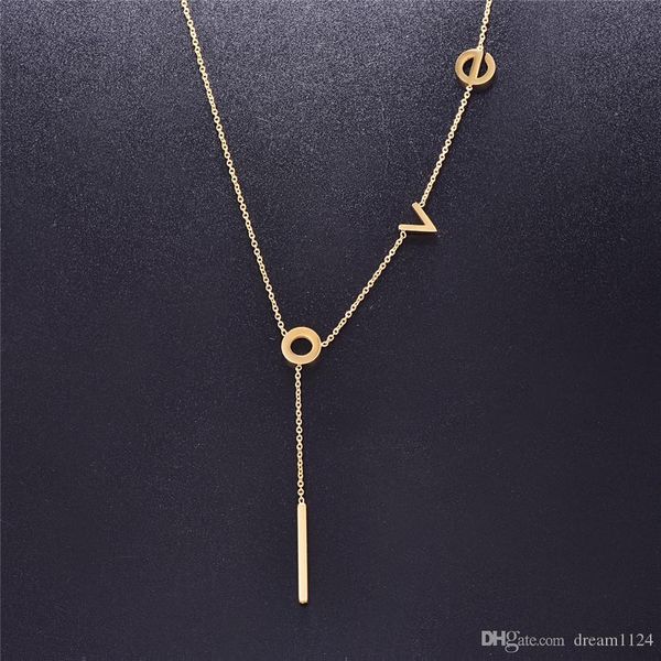 fashion charms love letter clavicle pendant necklace women jewelry collare grande de moda 316l stainless steel necklace chokers, Silver
fashion charms love letter clavicle pendant necklace women jewelry collare grande de moda 316l stainless steel necklace chokers, Silver