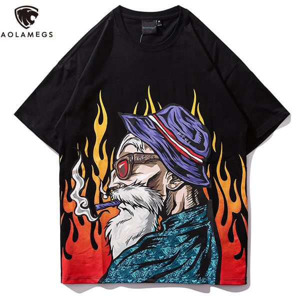 aolamegs fashion t shirt men short sleeve japanese printed tee shirts hip hop couple oversized streetwear cotton casual, White;black
aolamegs fashion t shirt men short sleeve japanese printed tee shirts hip hop couple oversized streetwear cotton casual, White;black