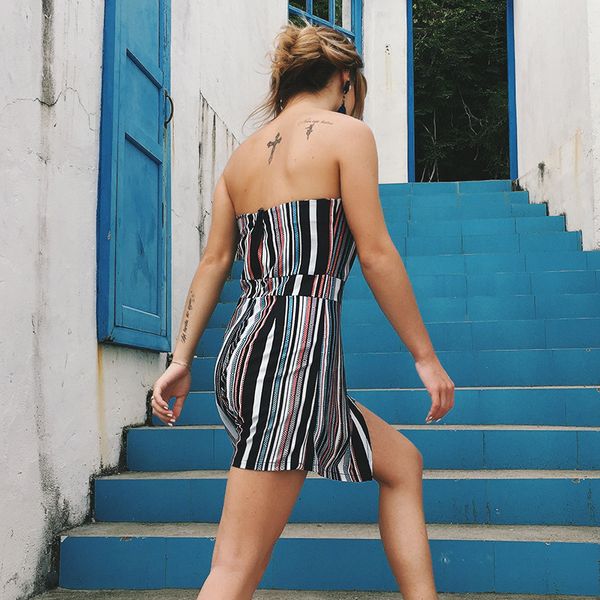 женщин дизайнер одной кнопки распределительная трубка топ богемное в полоску случайные нерегулярные шорты комбинезон летний праздник, Gray
женщин дизайнер одной кнопки распределительная трубка топ богемное в полоску случайные нерегулярные шорты комбинезон летний праздник, Gray