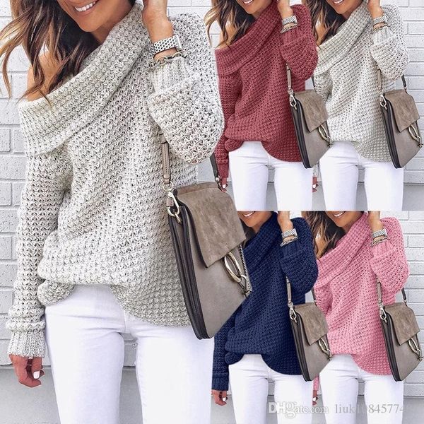 19ss explosion models women's solid color personality turtleneck strapless two-knit sweater size s-2xl, White;black
19ss explosion models women's solid color personality turtleneck strapless two-knit sweater size s-2xl, White;black