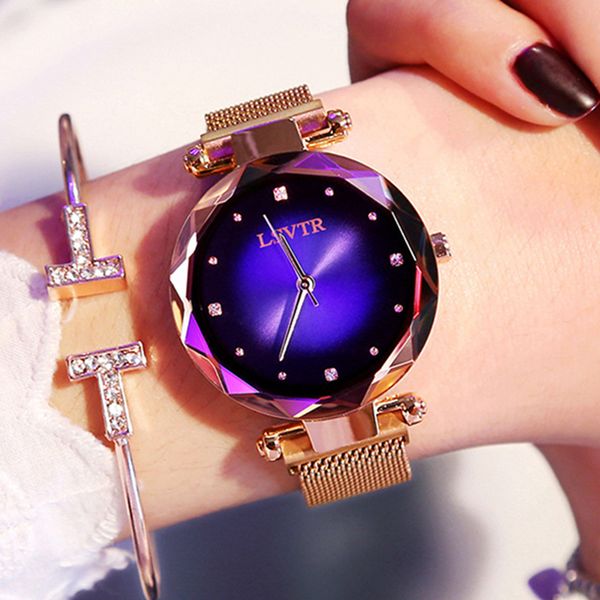 luxury rose gold watches women bracelet fashion diamond ladies dress starry sky magnetic quartz wristwatch 2019, Slivery;brown
luxury rose gold watches women bracelet fashion diamond ladies dress starry sky magnetic quartz wristwatch 2019, Slivery;brown