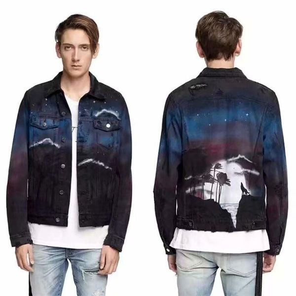 luxury european starry night denim jacket washed denim coat letter print fashion man and woman mens designer jacket hfwpjk134, Black;brown
luxury european starry night denim jacket washed denim coat letter print fashion man and woman mens designer jacket hfwpjk134, Black;brown