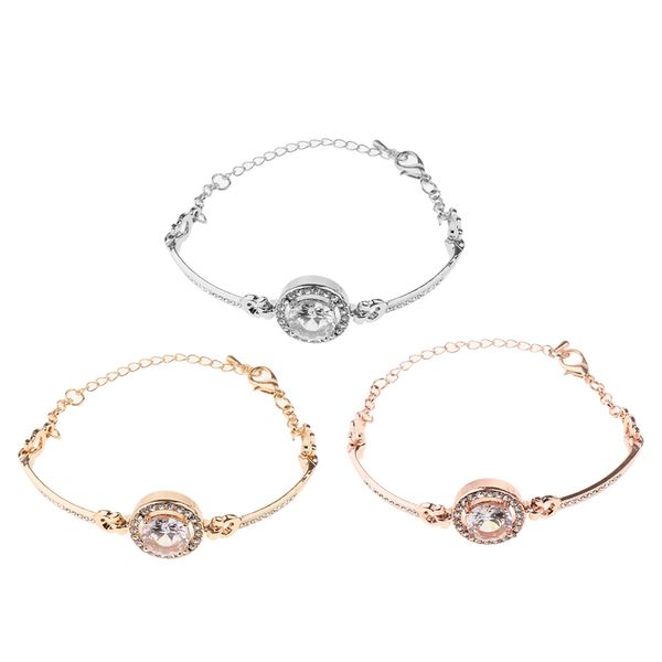 3pcs women chic adjustable bracelet round stunning rhinestone bangle jewelry, Golden;silver 
3pcs women chic adjustable bracelet round stunning rhinestone bangle jewelry, Golden;silver