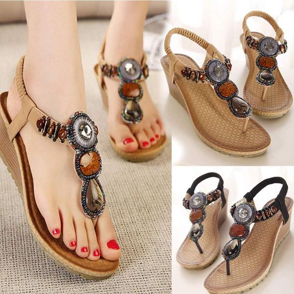 shoes women sandals casual wedges summer vintage women sandals new fashion beach beads shoes zapatos de mujer, Black
shoes women sandals casual wedges summer vintage women sandals new fashion beach beads shoes zapatos de mujer, Black