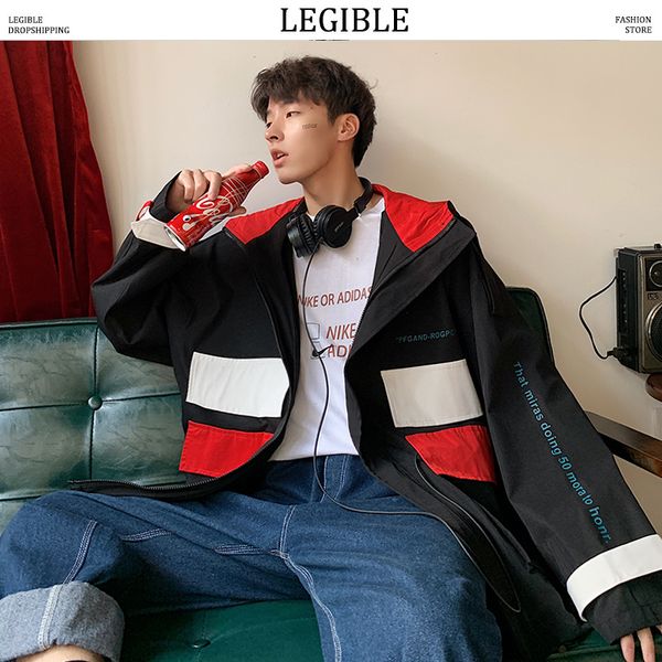 legible 2020 spring autumn patchwork jackets mens zipper hat jackets male loose windbreaker korean casual jacket men, Black;brown
legible 2020 spring autumn patchwork jackets mens zipper hat jackets male loose windbreaker korean casual jacket men, Black;brown