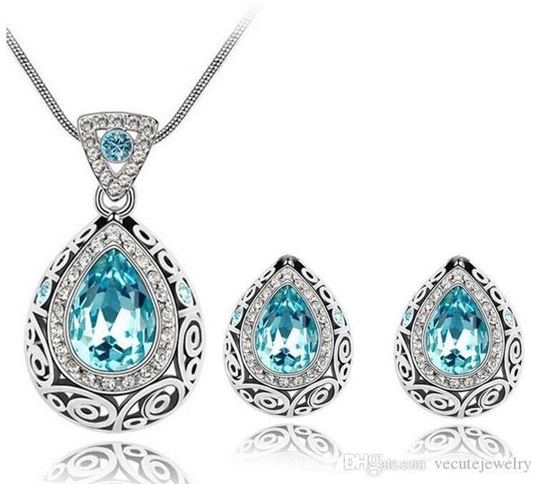 18k white gold plated austrian crystal water drop necklace earrings jewelry set made with swarovski elements for women wedding jewelry set, Silver
18k white gold plated austrian crystal water drop necklace earrings jewelry set made with swarovski elements for women wedding jewelry set, Silver