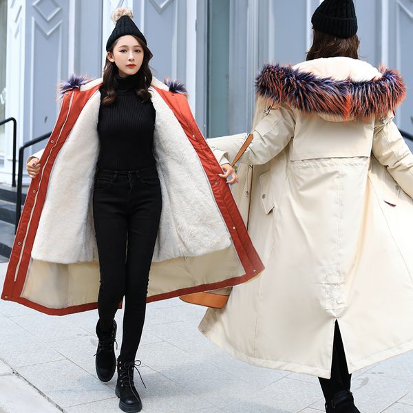 2019 winter fashion warm thicken jackets parkas coats fur collar down cotton wool liner female plus size loose parka outerwear, Black
2019 winter fashion warm thicken jackets parkas coats fur collar down cotton wool liner female plus size loose parka outerwear, Black