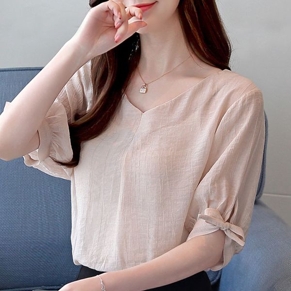 blusas mujer de moda 2020 summer blouse shirt short sleeve blouse women v-neck chiffon women clothes shirts d72, White
blusas mujer de moda 2020 summer blouse shirt short sleeve blouse women v-neck chiffon women clothes shirts d72, White