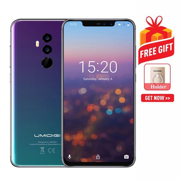 

UMIDIGI Z2 специальный выпуск глобальный двойной 4G 4 ГБ+64 ГБ лицо ID идентификации отпечатков пальцев Android 8.1