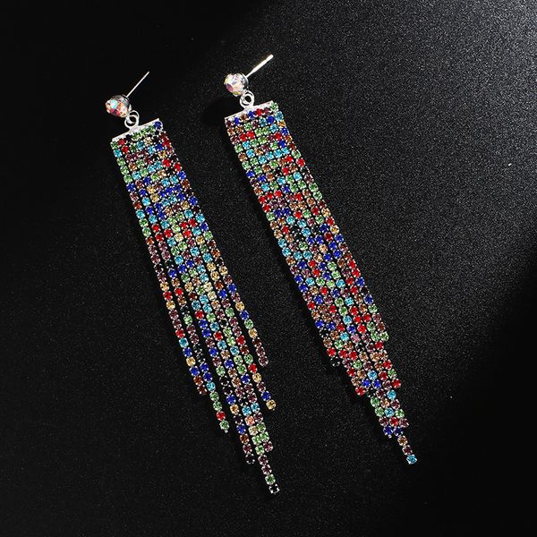 rhinestone long fund earrings concise colour diamond tassels eardrop temperament earring, Golden
rhinestone long fund earrings concise colour diamond tassels eardrop temperament earring, Golden