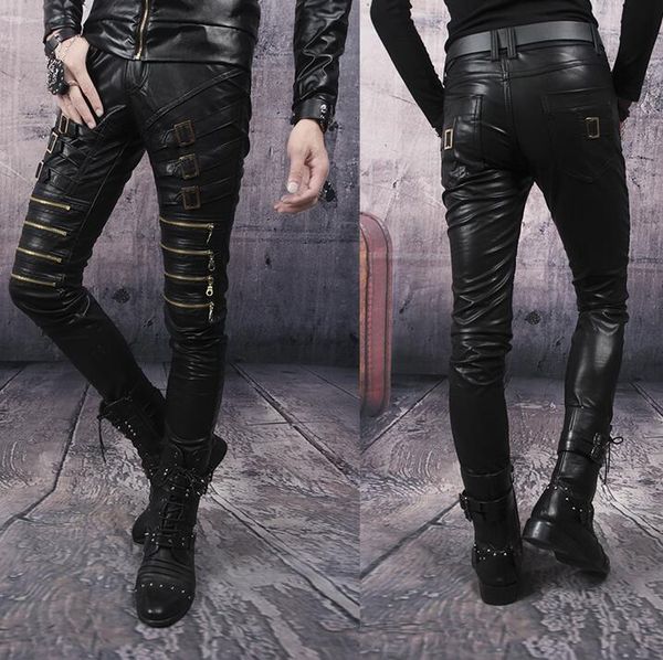 black red white personality fashion mens motorcycle leather pants punk slim pant mens feet trousers multi-zipper pantalon homme
black red white personality fashion mens motorcycle leather pants punk slim pant mens feet trousers multi-zipper pantalon homme
