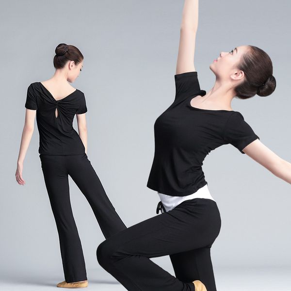 women casual dance yoga crew neck modal undershirt breathable clothing for fitness sports, Black;red
women casual dance yoga crew neck modal undershirt breathable clothing for fitness sports, Black;red