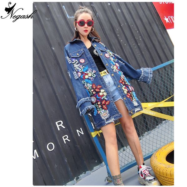 2019 high-end sequins bomber floral embroidery denim jacket beaded coats loose wild long 3d beading flower holes outwear, Black;brown
2019 high-end sequins bomber floral embroidery denim jacket beaded coats loose wild long 3d beading flower holes outwear, Black;brown