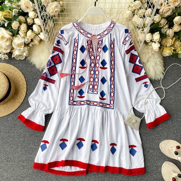 bohemian vacation summer beach dress women long sleeve round neck white/blue embroidery dress for female new fashion vestidos, Black;gray
bohemian vacation summer beach dress women long sleeve round neck white/blue embroidery dress for female new fashion vestidos, Black;gray