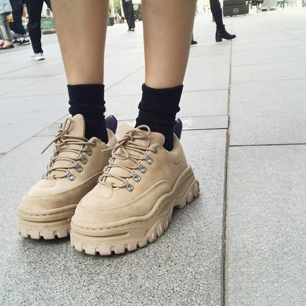 fashion women thick sole lace up muffin creepers platform shoes round toe black european china elevator harajuku platform heels
fashion women thick sole lace up muffin creepers platform shoes round toe black european china elevator harajuku platform heels