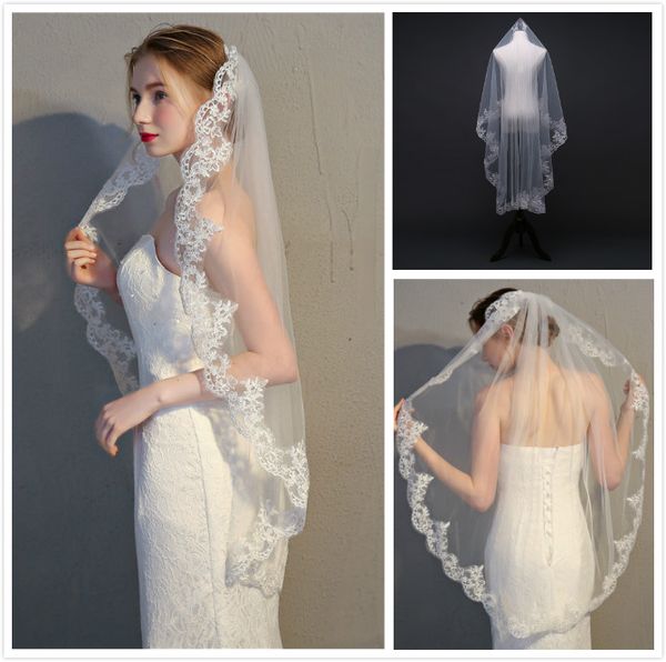 new arrival real ivory appliques lace bridal veil 2020 wedding accessories veu de noiva wedding veils voile de mariee, Black
new arrival real ivory appliques lace bridal veil 2020 wedding accessories veu de noiva wedding veils voile de mariee, Black