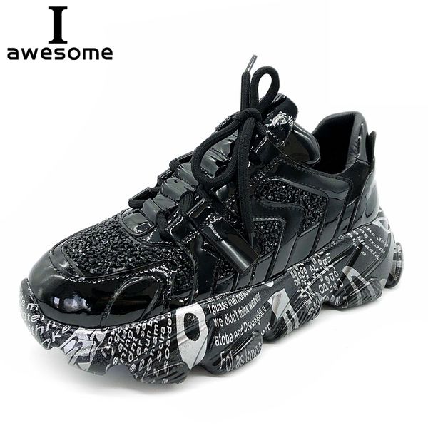 thick bottom women sneakers laces platform breathable sneakers girls shinning bling fashion ladies shoes casual espadrills, Black
thick bottom women sneakers laces platform breathable sneakers girls shinning bling fashion ladies shoes casual espadrills, Black
