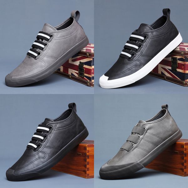 monstceler brand men's casual shoes breathable male slip-on loafers breathable slip on buckle sneakers men shoe m6986, Black