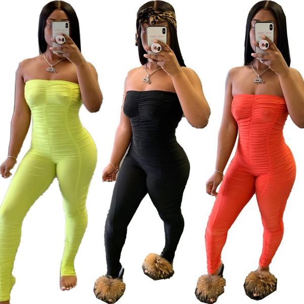 women's jumpsuits & rompers neon strapless jumpsuit women summer off shoulder backless romper ruched stacked leggings pants one piece o, Black;white
women's jumpsuits & rompers neon strapless jumpsuit women summer off shoulder backless romper ruched stacked leggings pants one piece o, Black;white