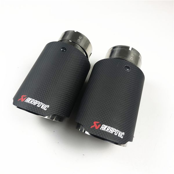 two pieces: full matte carbon fiber universal akrapovic exhaust muffler tips auto car cover styling
two pieces: full matte carbon fiber universal akrapovic exhaust muffler tips auto car cover styling