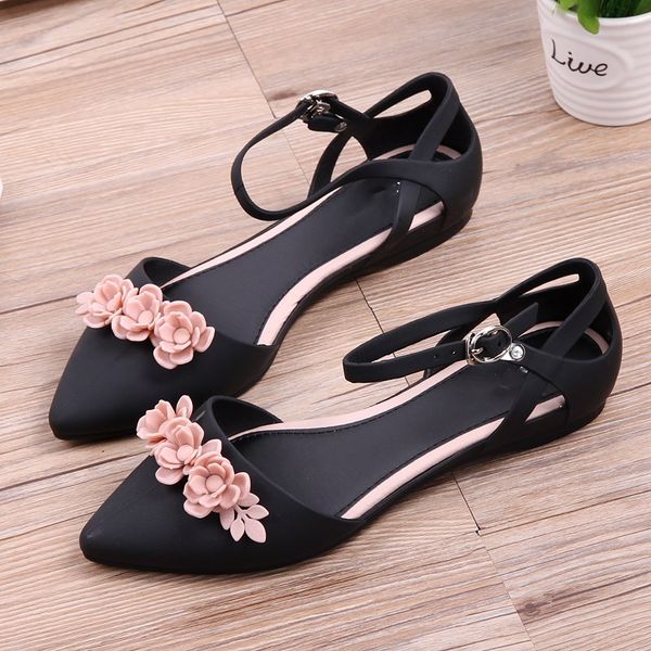 slhjc jelly flats women summer beach sand holiday flowers sandals shoes pointy toe buckle shallow mouth jelly sandals rain shoes, Black
slhjc jelly flats women summer beach sand holiday flowers sandals shoes pointy toe buckle shallow mouth jelly sandals rain shoes, Black