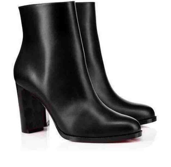 Italy Red Sole Desginer!!! Lady Boots WOMEN Shoes Red Bottom Black Leather Ankle Boots Karistrap / Adox Thick Heels Luxury Boot 
Italy Red Sole Desginer!!! Lady Boots WOMEN Shoes Red Bottom Black Leather Ankle Boots Karistrap / Adox Thick Heels Luxury Boot