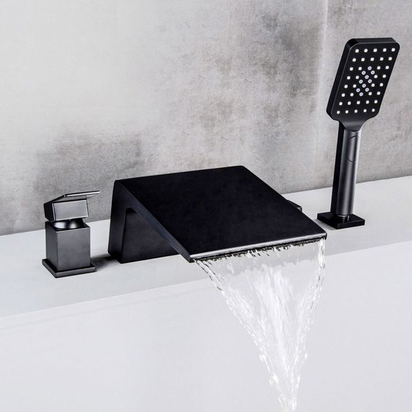 all copper black waterfall embedded bathtub faucet cylinder edge cold and water four piece split faucet shower set
all copper black waterfall embedded bathtub faucet cylinder edge cold and water four piece split faucet shower set