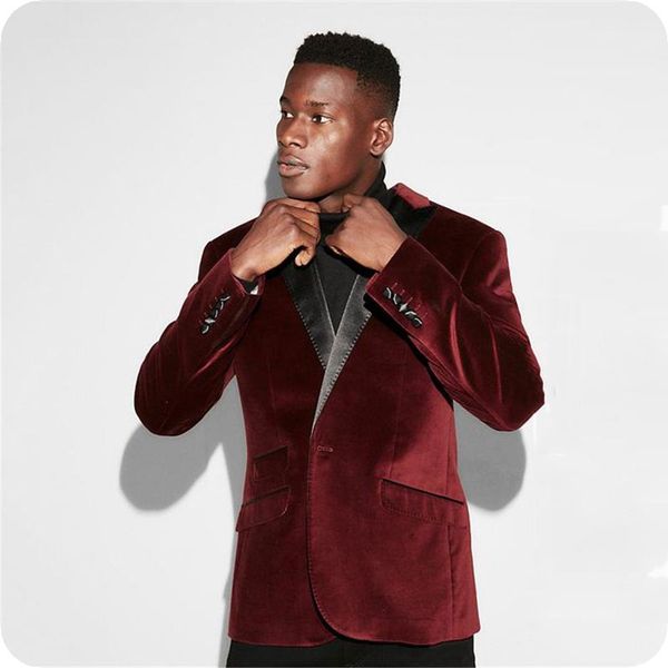 smoking jacket burgundy velvet men suits designs groom wedding tuxedos slim fit man blazers black peaked lapel 2piece ternos costume homme, Black;gray
smoking jacket burgundy velvet men suits designs groom wedding tuxedos slim fit man blazers black peaked lapel 2piece ternos costume homme, Black;gray