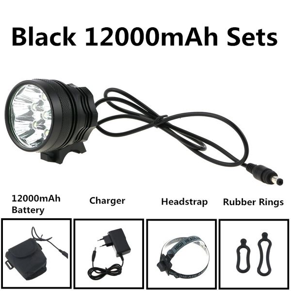

8.4v bright 7xcree t6 led bicycle lights 3 modes bike front light headlights bike light with 18650 battery pack charger