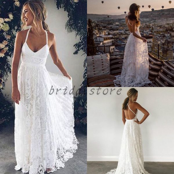 full lace rustic country wedding dresses halter v neck summer beach garden bridal gowns cross backless hippie wedding from china, White
full lace rustic country wedding dresses halter v neck summer beach garden bridal gowns cross backless hippie wedding from china, White