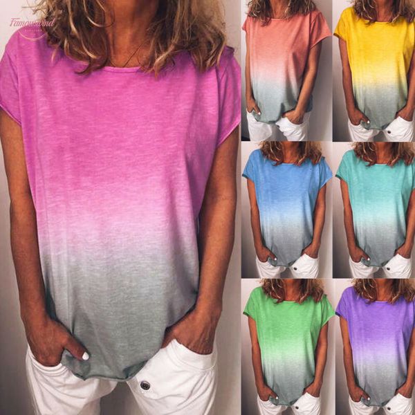 plus size women boho lady rainbow gradient short sleeve t shirt tee beach casual loose cotton ladies gradient, White
plus size women boho lady rainbow gradient short sleeve t shirt tee beach casual loose cotton ladies gradient, White