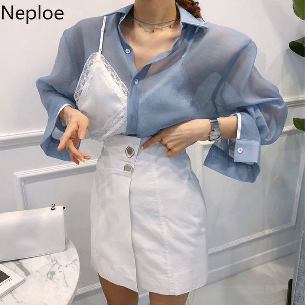 neploe lace patchwork women blouses spring 2020 turn down collar long sleeve shirts fashion transparent thin sunscreen 49832, White
neploe lace patchwork women blouses spring 2020 turn down collar long sleeve shirts fashion transparent thin sunscreen 49832, White
