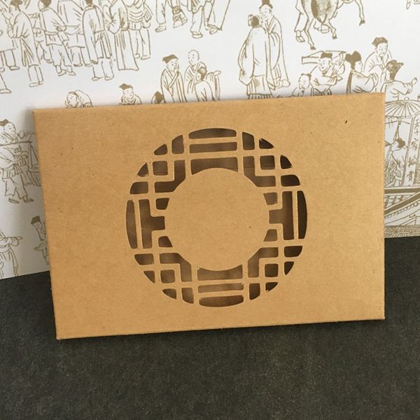 blank kraft paper postcard box with hollow window foldable diy p display greeting card packaging
blank kraft paper postcard box with hollow window foldable diy p display greeting card packaging