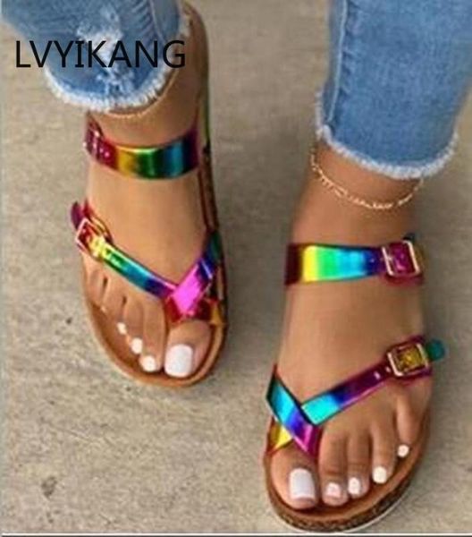 women summer flats shoes woman shiny pu leather outdoor slippers slides plus size thong sandalias mujer sapato feminino d501, Black
women summer flats shoes woman shiny pu leather outdoor slippers slides plus size thong sandalias mujer sapato feminino d501, Black