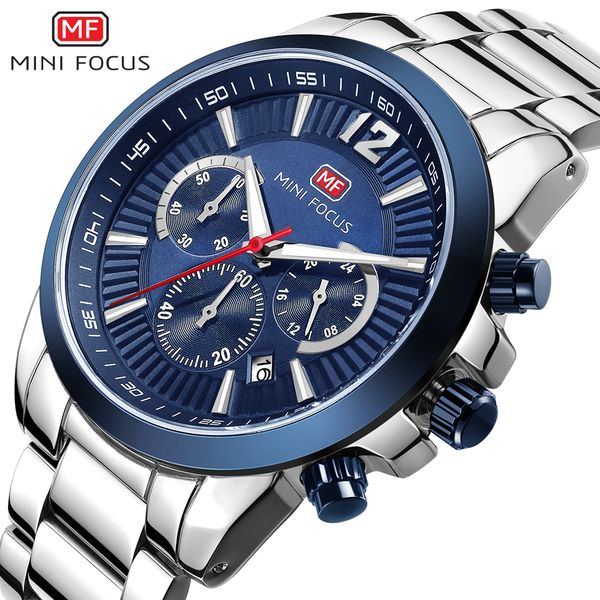 minifocus men watches luminous hands stainless steel strap men's watches quartz fashion sport watch mens waterproof, Slivery;brown
minifocus men watches luminous hands stainless steel strap men's watches quartz fashion sport watch mens waterproof, Slivery;brown