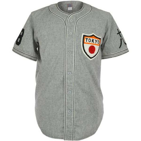 tokyo kyojin giants 1936 road jersey double stiched name & number & logos baseball jersey for men women youth customizable, Blue;black 
tokyo kyojin giants 1936 road jersey double stiched name & number & logos baseball jersey for men women youth customizable, Blue;black
